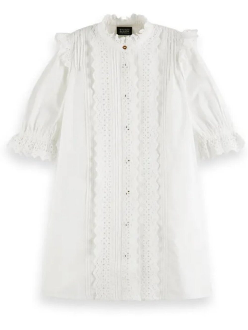 NWT Scotch & Soda White Organic Cotton Dress size 8 years